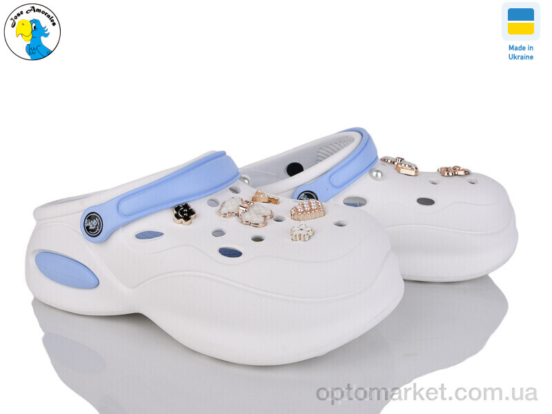 Купить Крокси жіночі 124450 Jose Amorales білий, фото 1