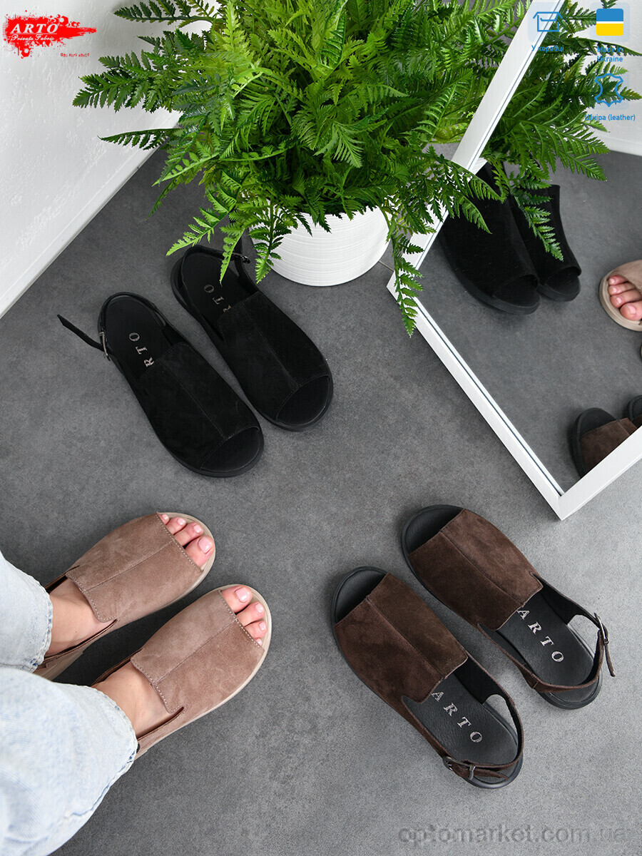 Купить Босоніжки жіночі 125 кофе з. ARTO коричневий, фото 5