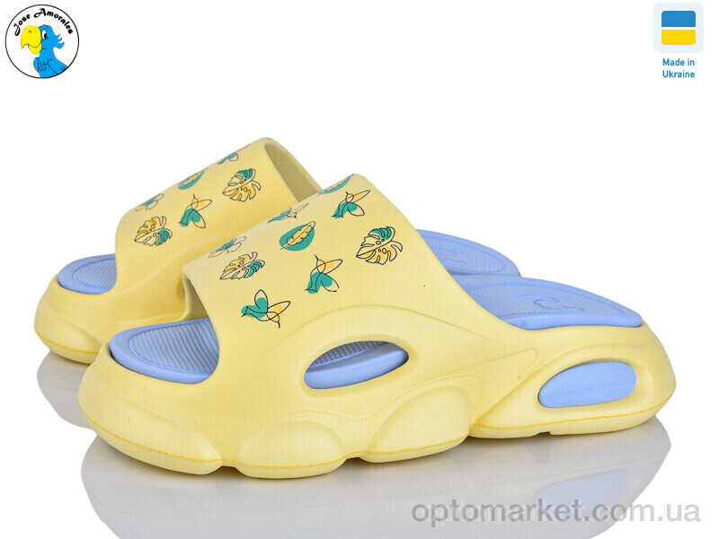 Купить Шльопанці жіночі 125262 Jose Amorales жовтий, фото 2