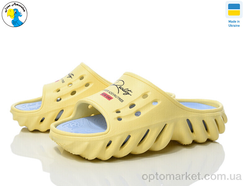 Купить Шльопанці жіночі 125310 Jose Amorales жовтий, фото 1