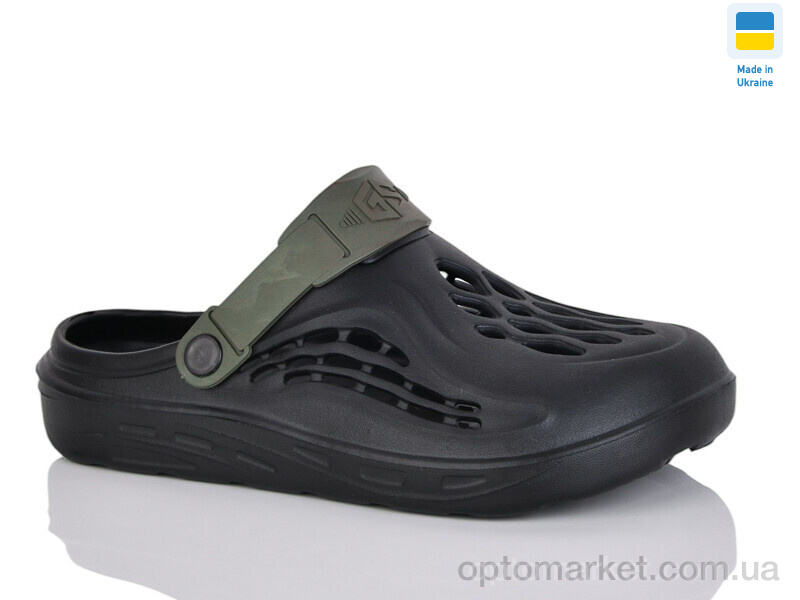 Купить Крокси чоловічі 129 чорний-хакі Gipanis чорний, фото 1