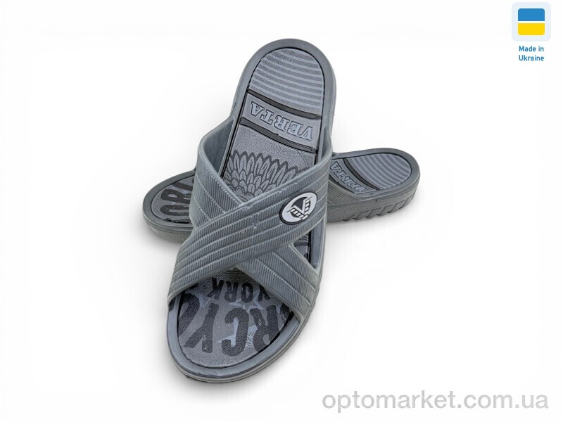 Купить Шльопанці чоловічі 12X сірий Verta сірий, фото 1