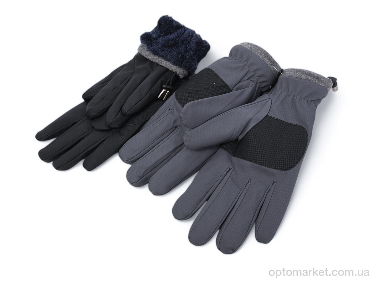 Купить Рукавички чоловічі 14-101 хутро mix Rubi мікс, фото 2