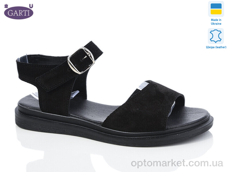Купить Босоніжки жіночі 140 чорний замш Garti чорний, фото 1