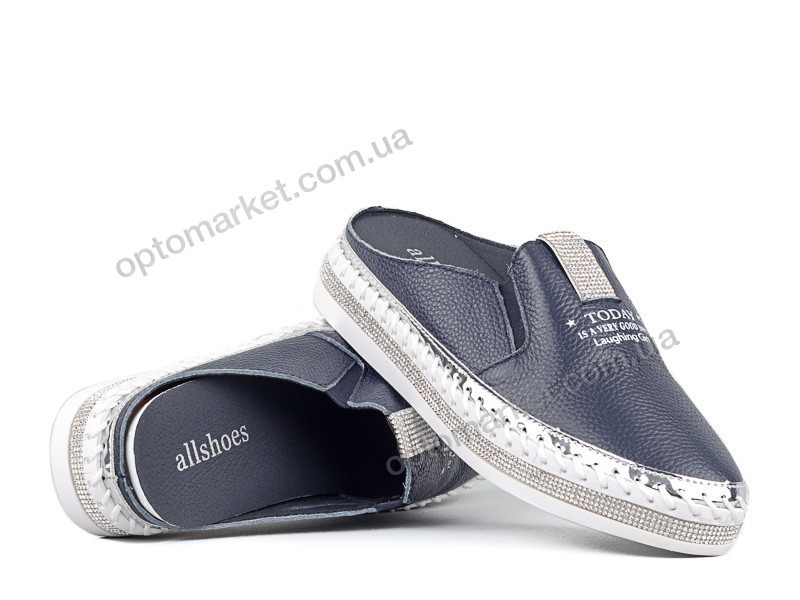 Купить Шлепки женские 141838 Allshoes синий, фото 1