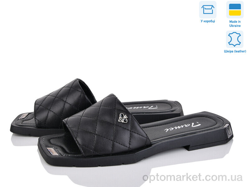 Купить Шльопанці жіночі 1420-12 Tamei чорний, фото 1