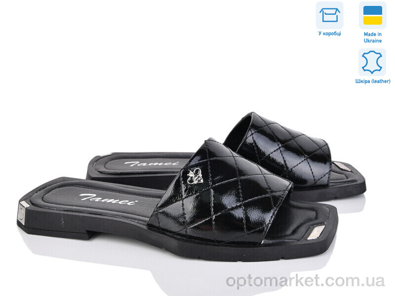 Купить Шльопанці жіночі 1420-17 Tamei чорний, фото 1