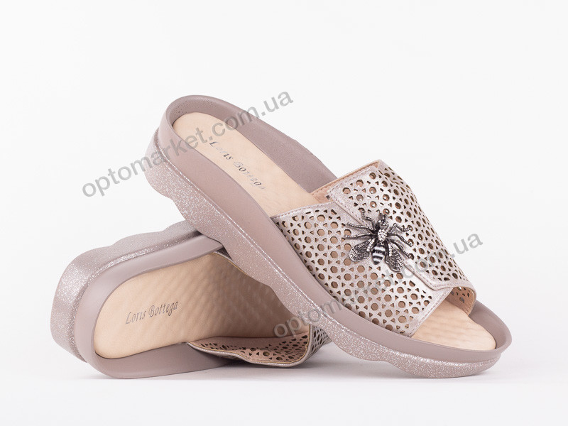 Купить Шлепки женские 142882 Loris Bottega бежевый, фото 1