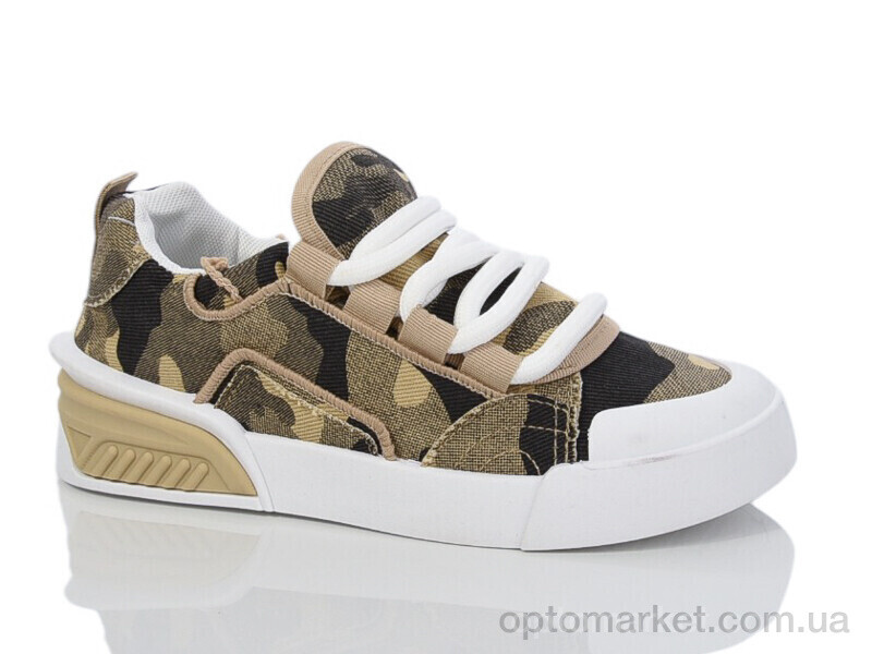 Купить Кеди жіночі 143-43 black-khaki Violeta хакі, фото 1