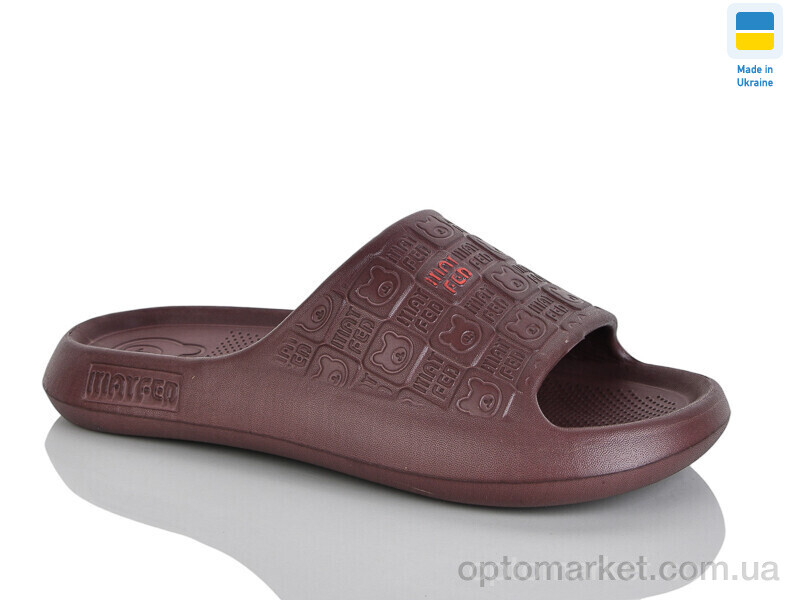 Купить Шльопанці жіночі 144 шоколад Progress коричневий, фото 1