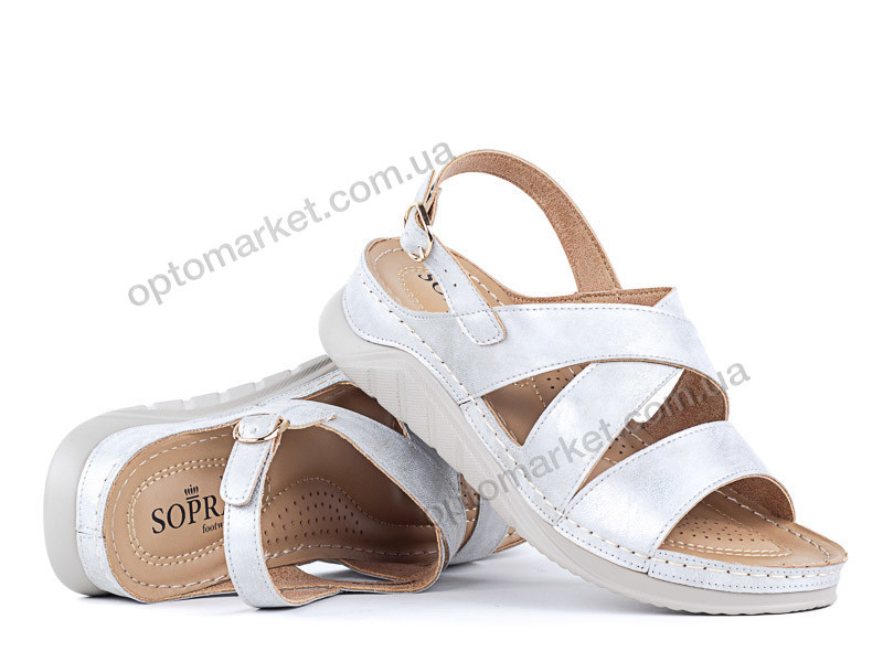 Купить Босоножки женские 144038 Sopra серебряный, фото 1