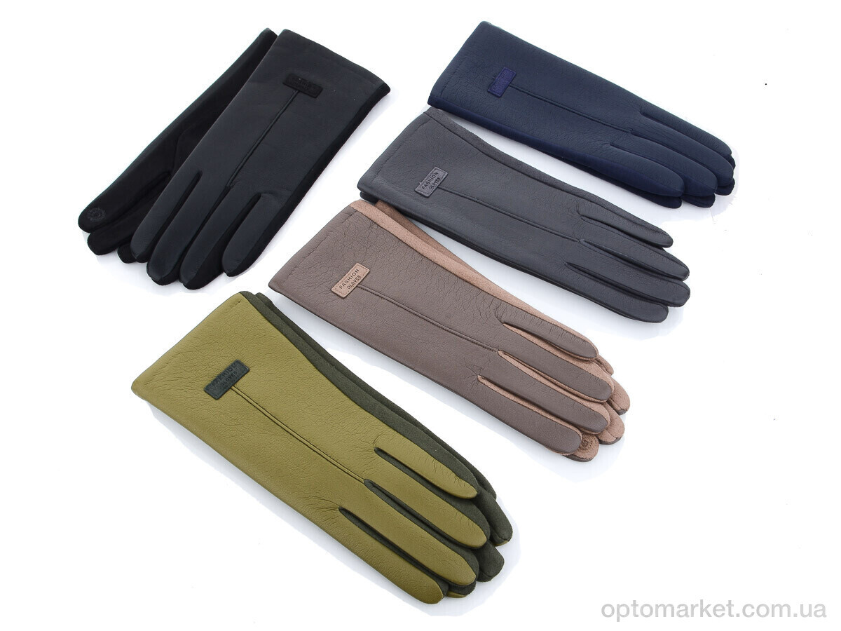 Купить Рукавички жіночі 15-144Ж кожзам плюш mix Королева мікс, фото 1