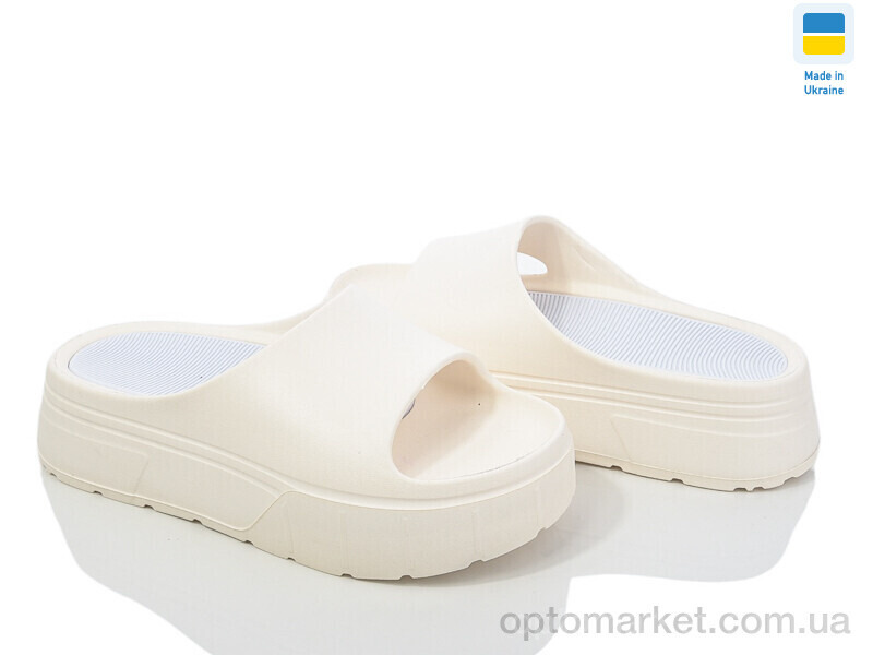 Купить Шльопанці жіночі 154 шампань Progress білий, фото 1