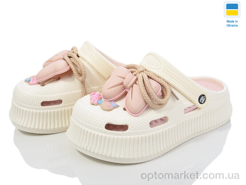 Купить Крокси жіночі 155-4-3 крем пудра Golden Lion рожевий, фото 1