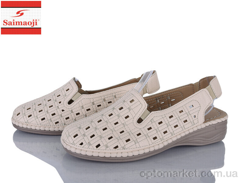 Купить Туфлі жіночі 161-1 Saimaoji бежевий, фото 1