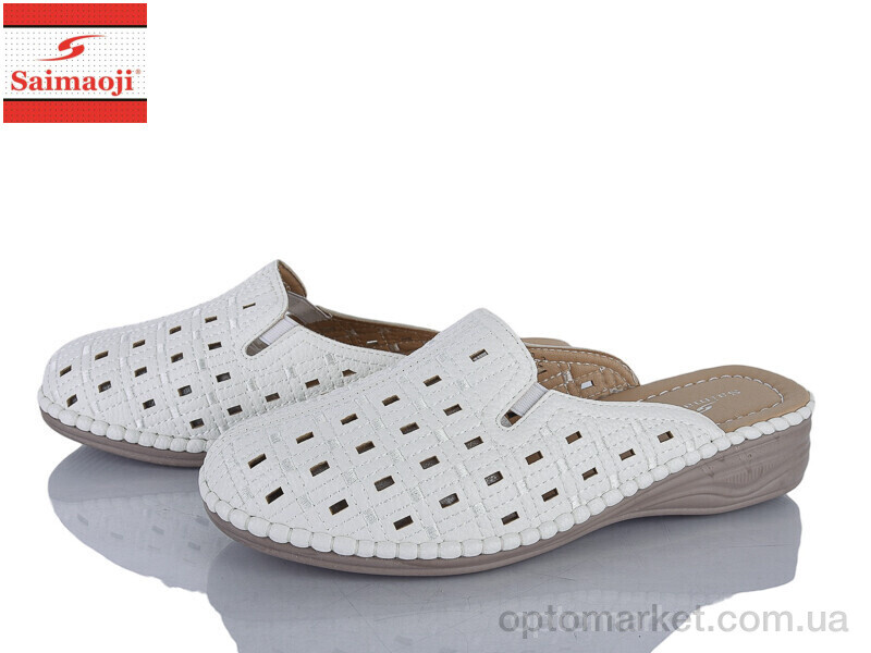 Купить Шльопанці жіночі 162-2 Saimaoji білий, фото 1