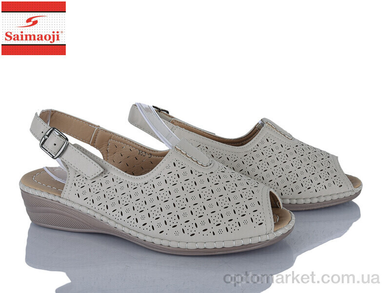 Купить Туфлі жіночі 163-3 Saimaoji бежевий, фото 1