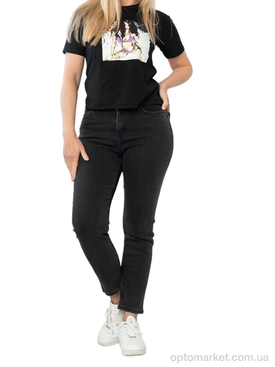 Купить Джинси жіночі 163-449 black Real London чорний, фото 1
