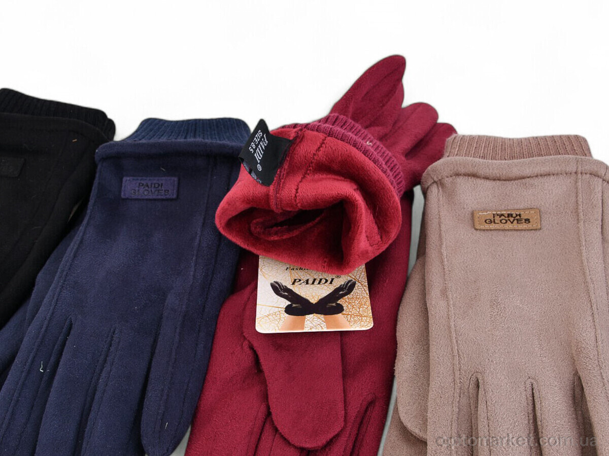 Купить Рукавички жіночі 165 замш mix Paidi мікс, фото 2