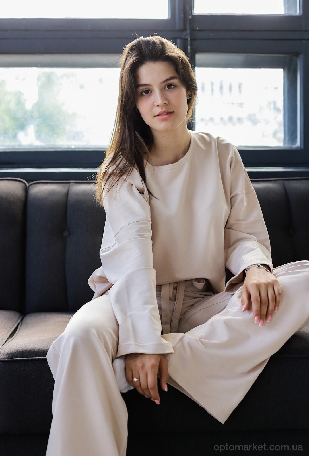 Купить Спортивний костюм жіночі 17-07 бежевий Di.Va бежевий, фото 4