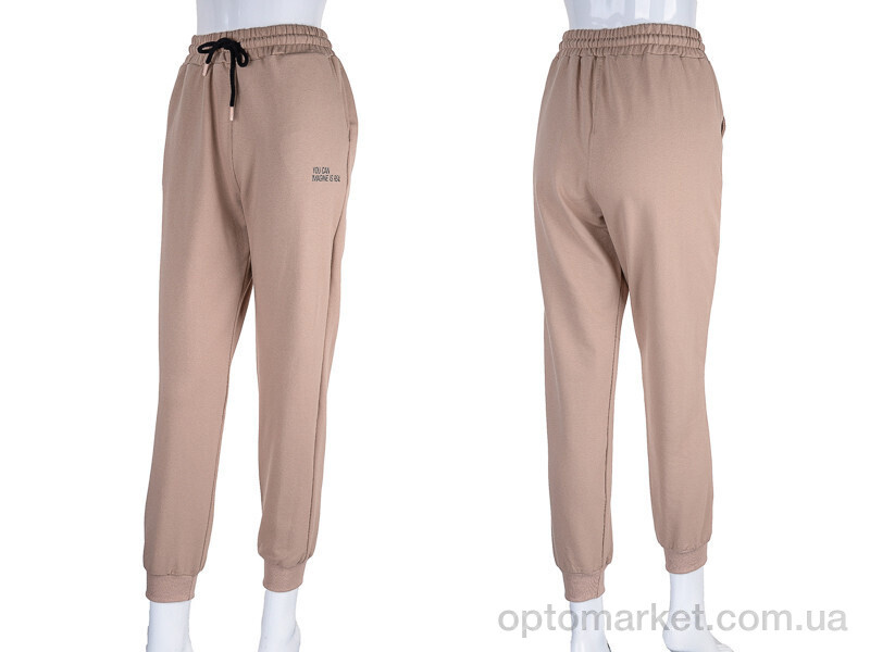 Купить Спортивні штани жіночі 17-8001-0 beige Tengo Mod бежевий, фото 3