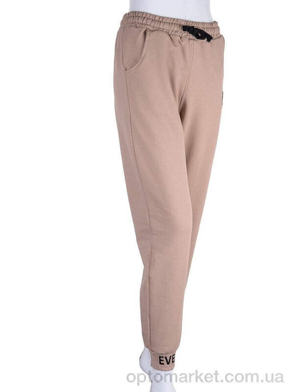 Купить Спортивні штани жіночі 17-8002-1 beige Батал Tengo Mod бежевий, фото 1