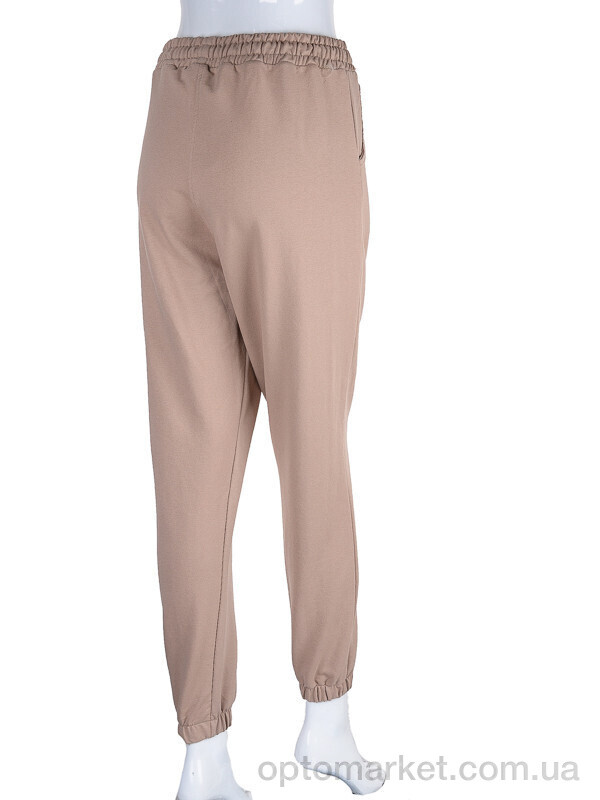 Купить Спортивні штани жіночі 17-8003-1 beige Батал Tengo Mod бежевий, фото 2