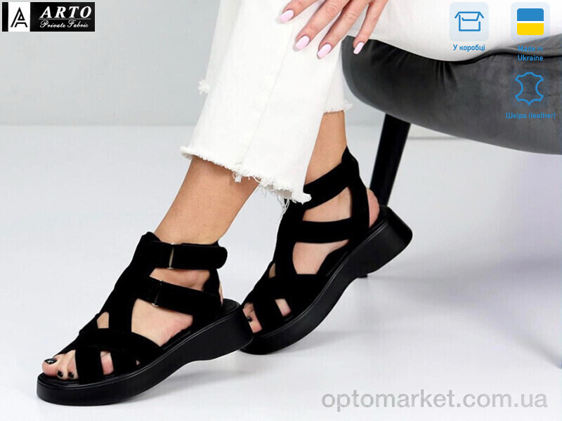 Купить Босоніжки жіночі 175 ч.з. ARTO чорний, фото 2