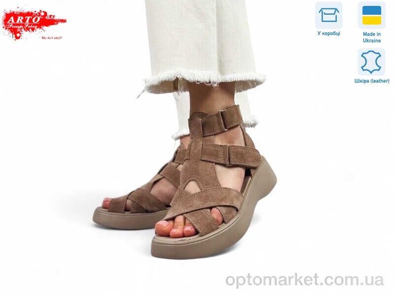 Купить Босоніжки жіночі 175 кофе з. ARTO бежевий, фото 1