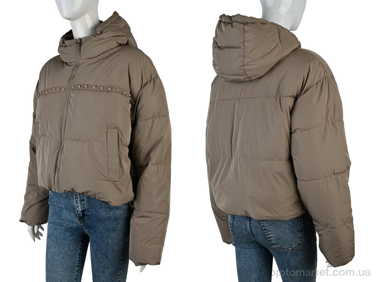 Купить Куртка жіночі 17592 (12062) d.beige Tumassi коричневий, фото 3