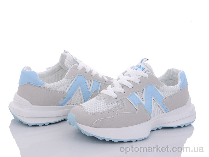 Купить Кросівки жіночі 176-8(176-24) white-blue Violeta only one сірий, фото 2