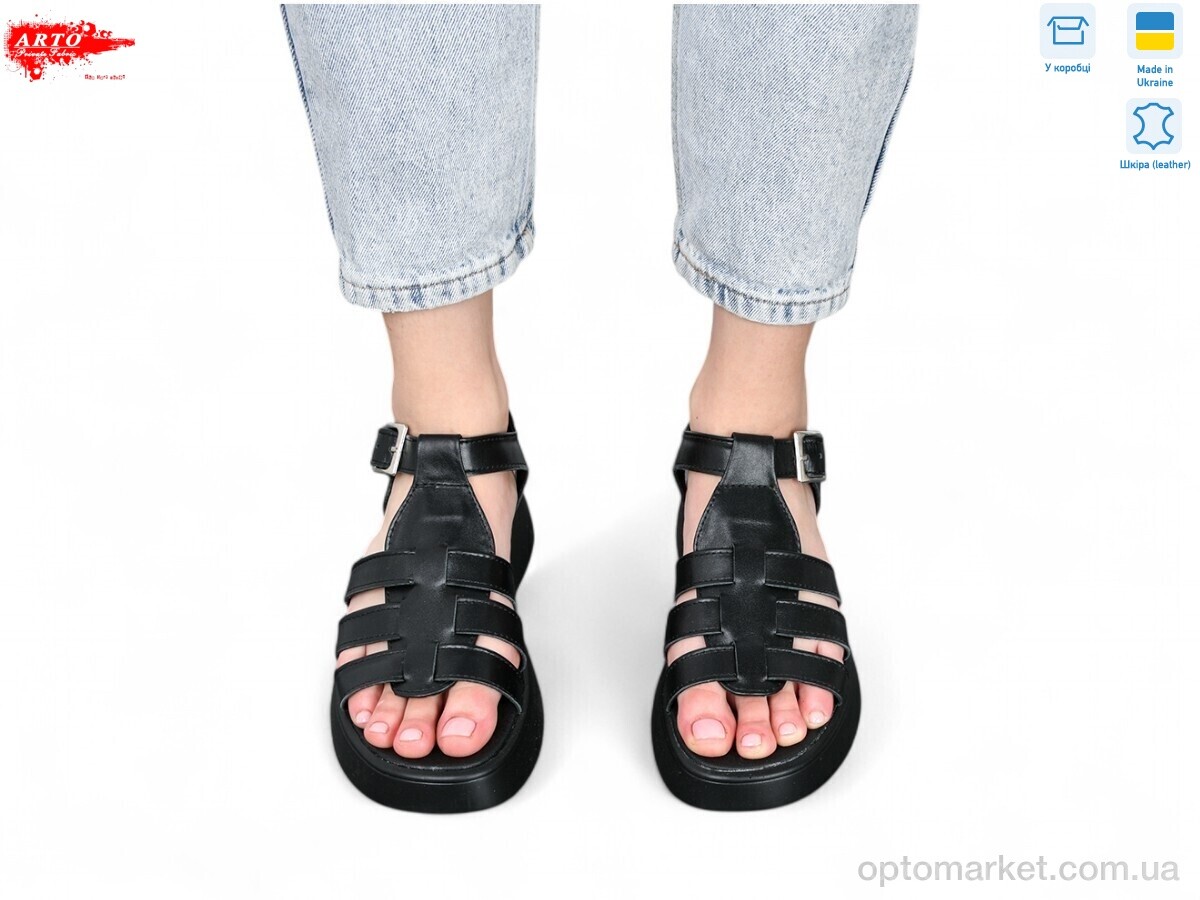 Купить Босоніжки жіночі 178 ч.ш. ARTO чорний, фото 1