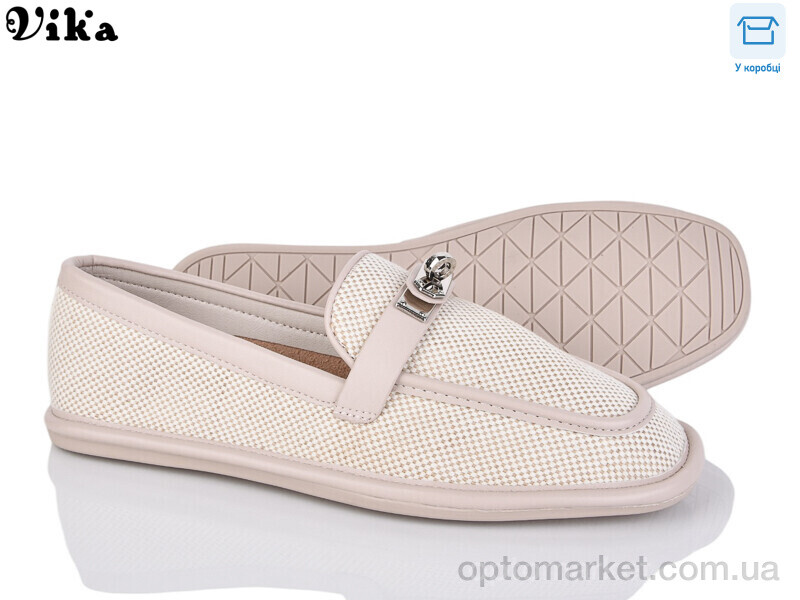 Купить Мокасини жіночі 180-2 Vika бежевий, фото 1