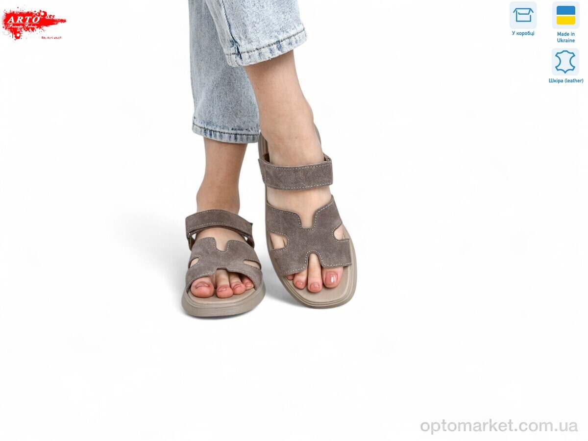 Купить Босоніжки жіночі 182 кофе з. ARTO коричневий, фото 1