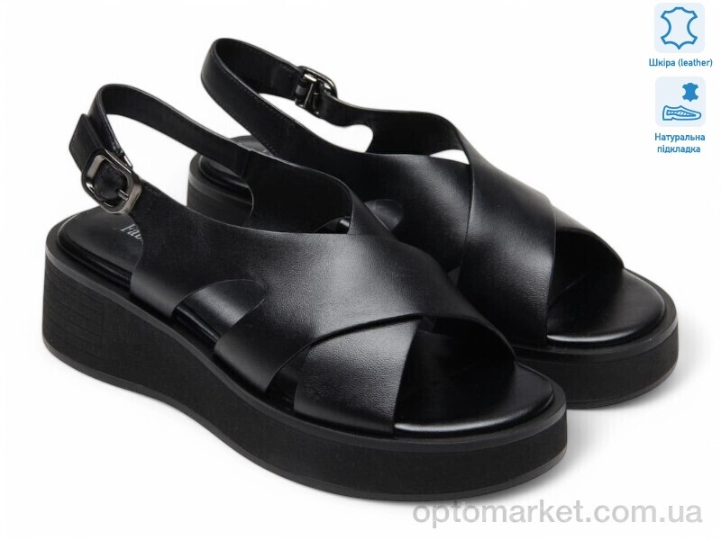 Купить Босоніжки жіночі 182987 Fabio Monelli чорний, фото 1