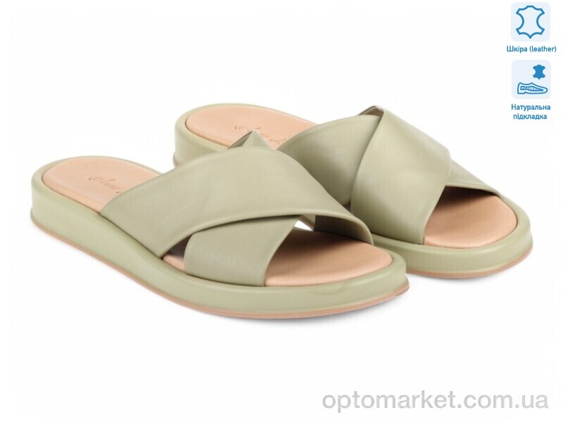 Купить Шльопанці жіночі 184617 Fabio Monelli зелений, фото 1