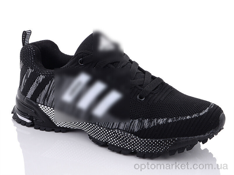 Купить Кросівки чоловічі 1856 black-white A.idas чорний, фото 1