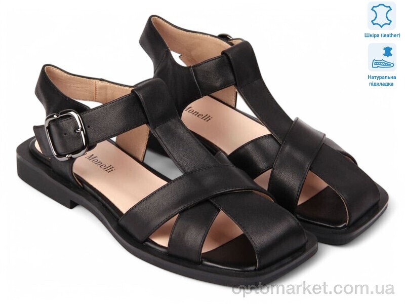 Купить Босоніжки жіночі 185681 Fabio Monelli чорний, фото 1