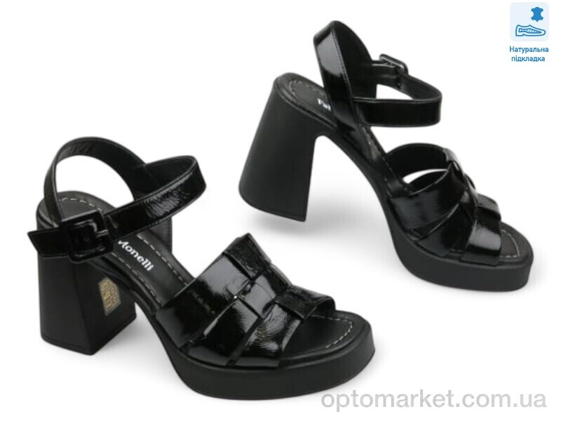 Купить Босоніжки жіночі 186917 Fabio Monelli чорний, фото 1