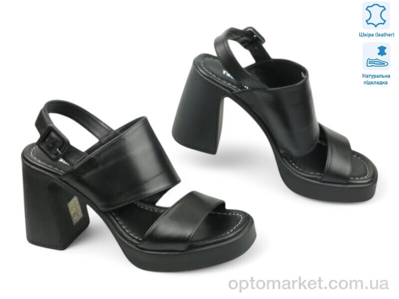 Купить Босоніжки жіночі 186965 Fabio Monelli чорний, фото 1