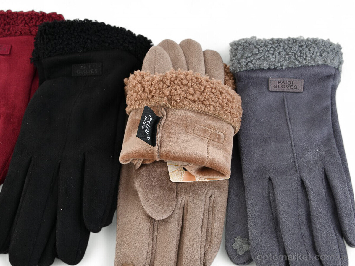 Купить Рукавички жіночі 189 замш mix Paidi мікс, фото 2