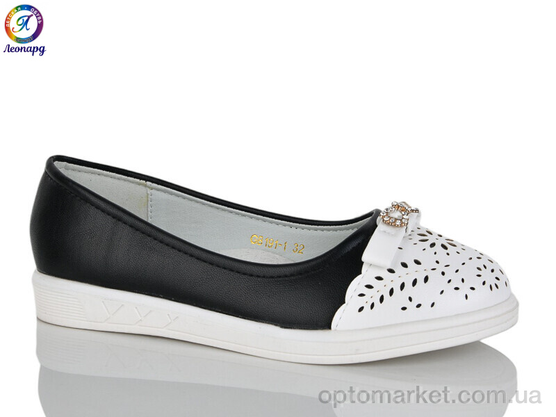 Купить Балетки дитячі 191-1 Леопард чорний, фото 1