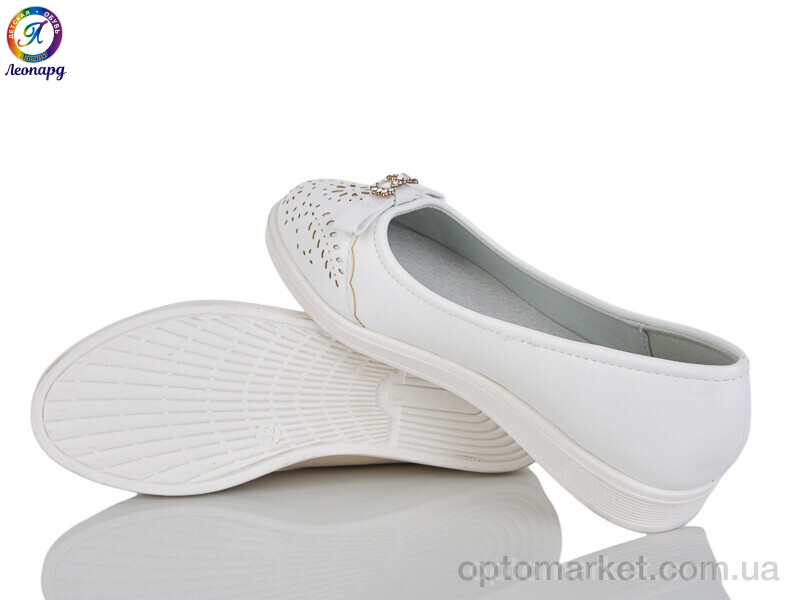 Купить Балетки дитячі 191-6 Леопард білий, фото 2