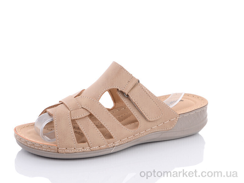 Купить Шльопанці жіночі 1910-3-8 Bao Dao Gong Zhu коричневий, фото 1