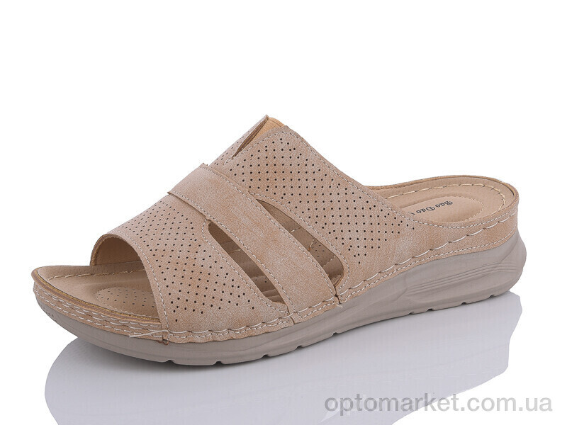 Купить Шльопанці жіночі 1911-3 Bao Dao Gong Zhu бежевий, фото 1