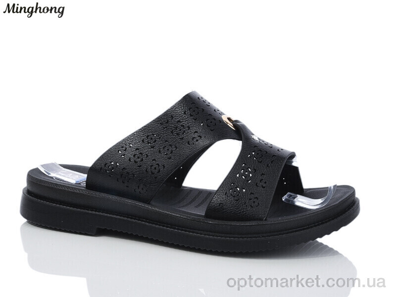 Купить Шльопанці жіночі 1918-1 Minghong чорний, фото 1