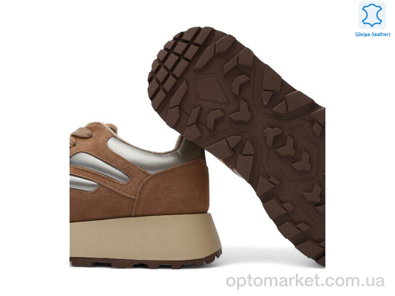 Купить Кросівки жіночі 191837 ALLSY коричневий, фото 4