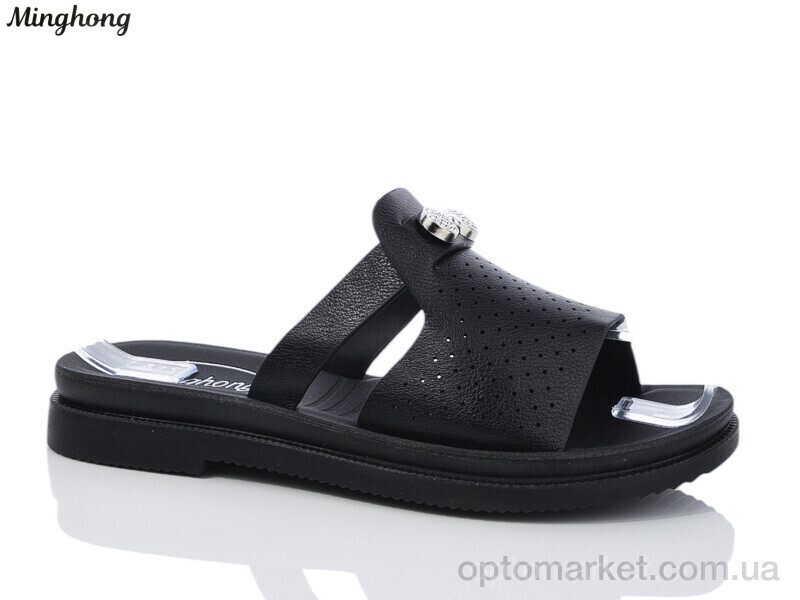 Купить Шльопанці жіночі 1919-1 Minghong чорний, фото 1