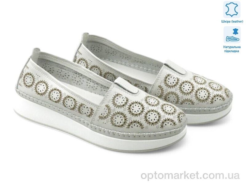 Купить Мокасини жіночі 195179 ALLSY сірий, фото 1