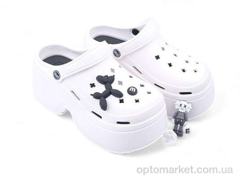 Купить Крокси жіночі 196444 ALLSY білий, фото 1